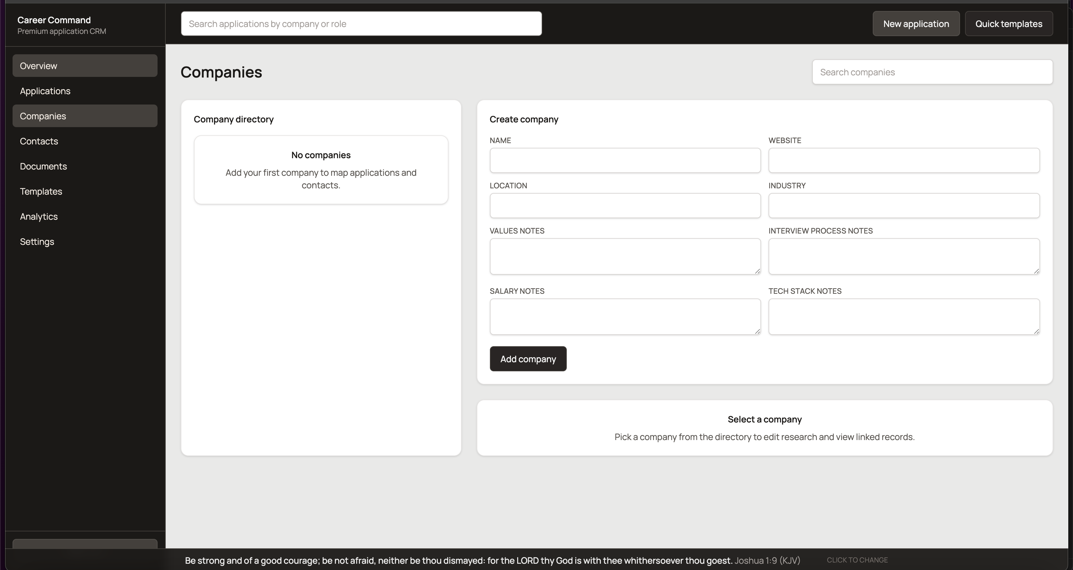 Application Command Centre companies directory